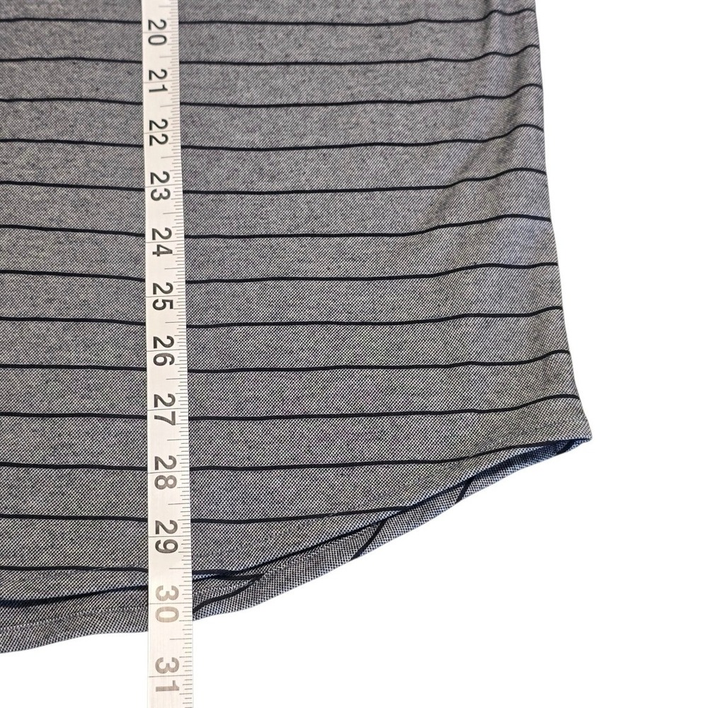 Michael Kors Button Down Men Large Grey Navy Striped Long Sleeve Shirt - Picture 6 of 7